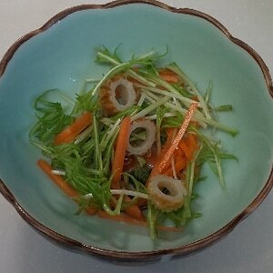 【スパークリングに合う】水菜とちくわの和風サラダ